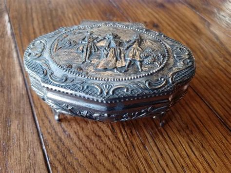 occupied japan metal trinket box|Occupied Japan Metal Trinket Box .